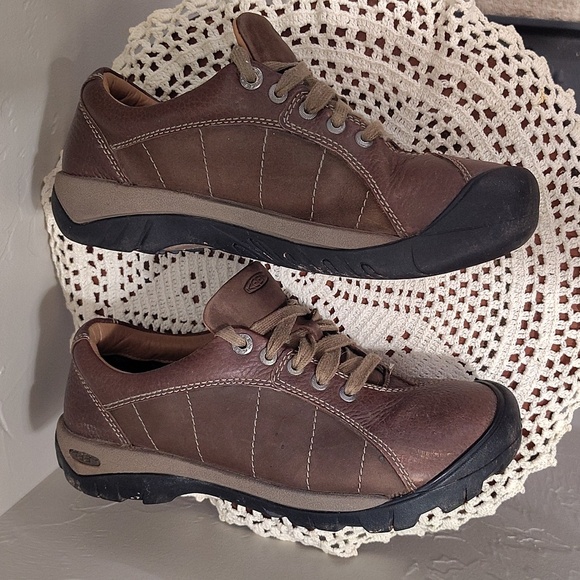 KEEN Presidio Leather Shoes Size 8.5W Brown - Picture 3 of 8